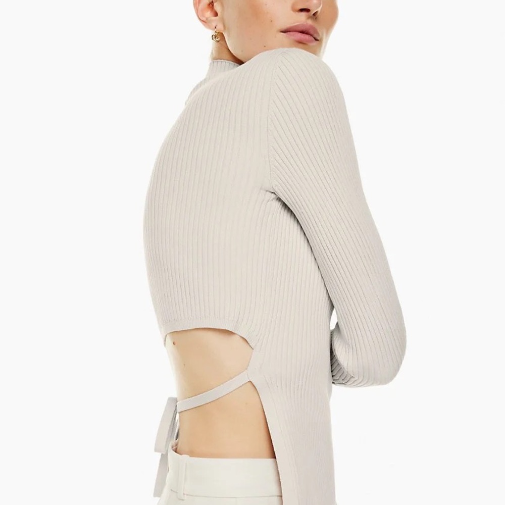 Babaton // sculpt knit tie back top